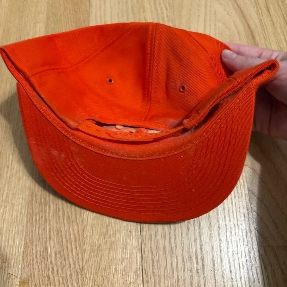 Vintage Arctic Cat Snowmobiles K Brand Patch Snapback Trucker Hat USA Orange